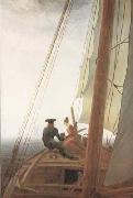 Caspar David Friedrich On the Sail-boat (mk10) oil painting reproduction